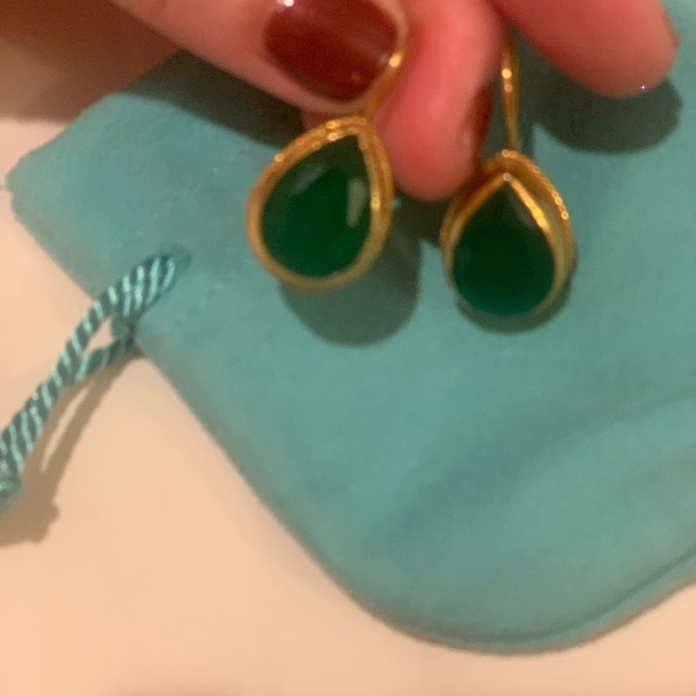 Authentic real brand  new gorgeous emerald authentic unique earrings.Must have!